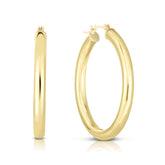 10K Gold 3X30Mm Hoop Earring
